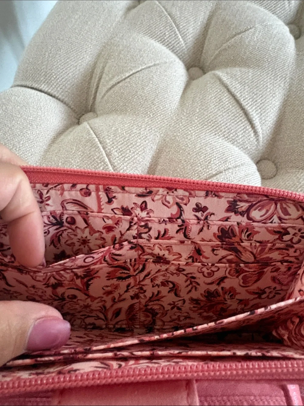 Vera Bradley compact quilted